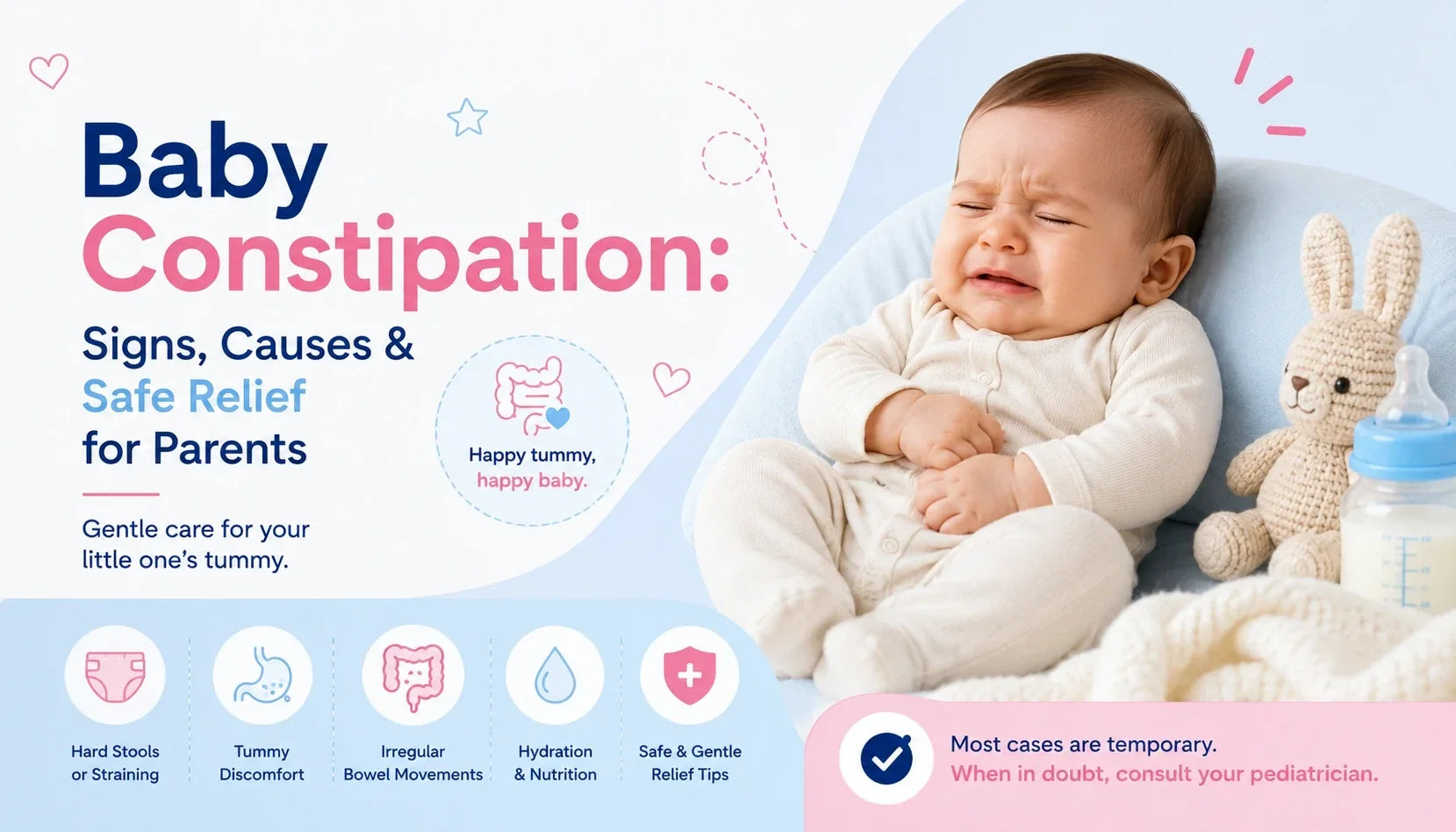 Baby Constipation: Signs, Causes & Safe Relief for Parents