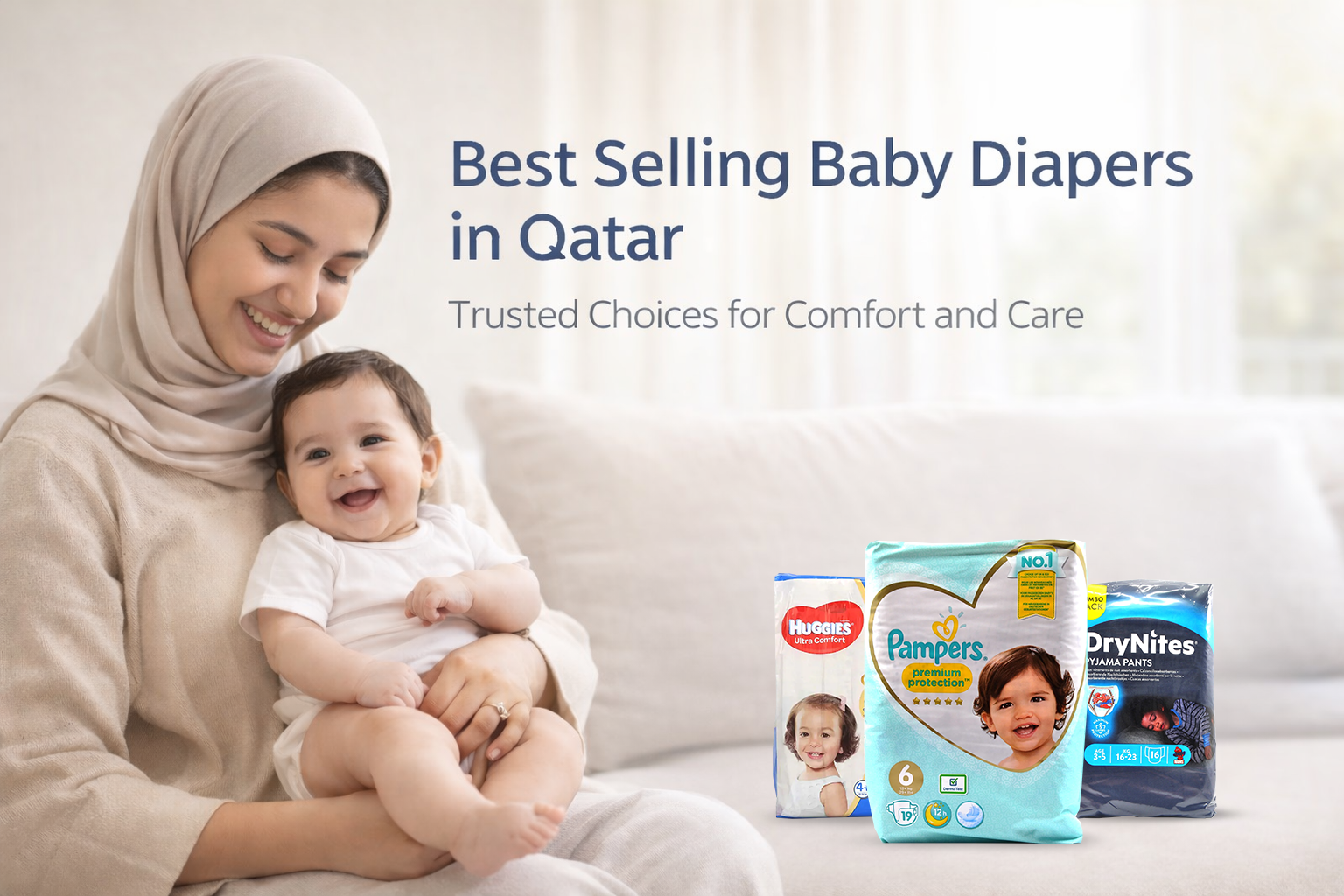 Best Selling Baby Diapers in Qatar for Newborns and Growing Babies