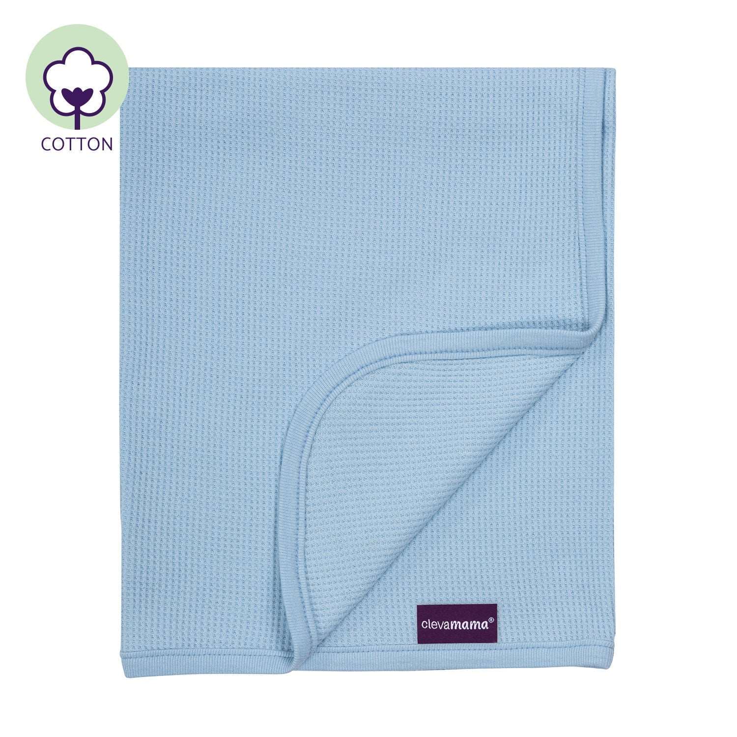 ClevaMama Waffle Weave Cotton Blanket Cot/Cot Bed
