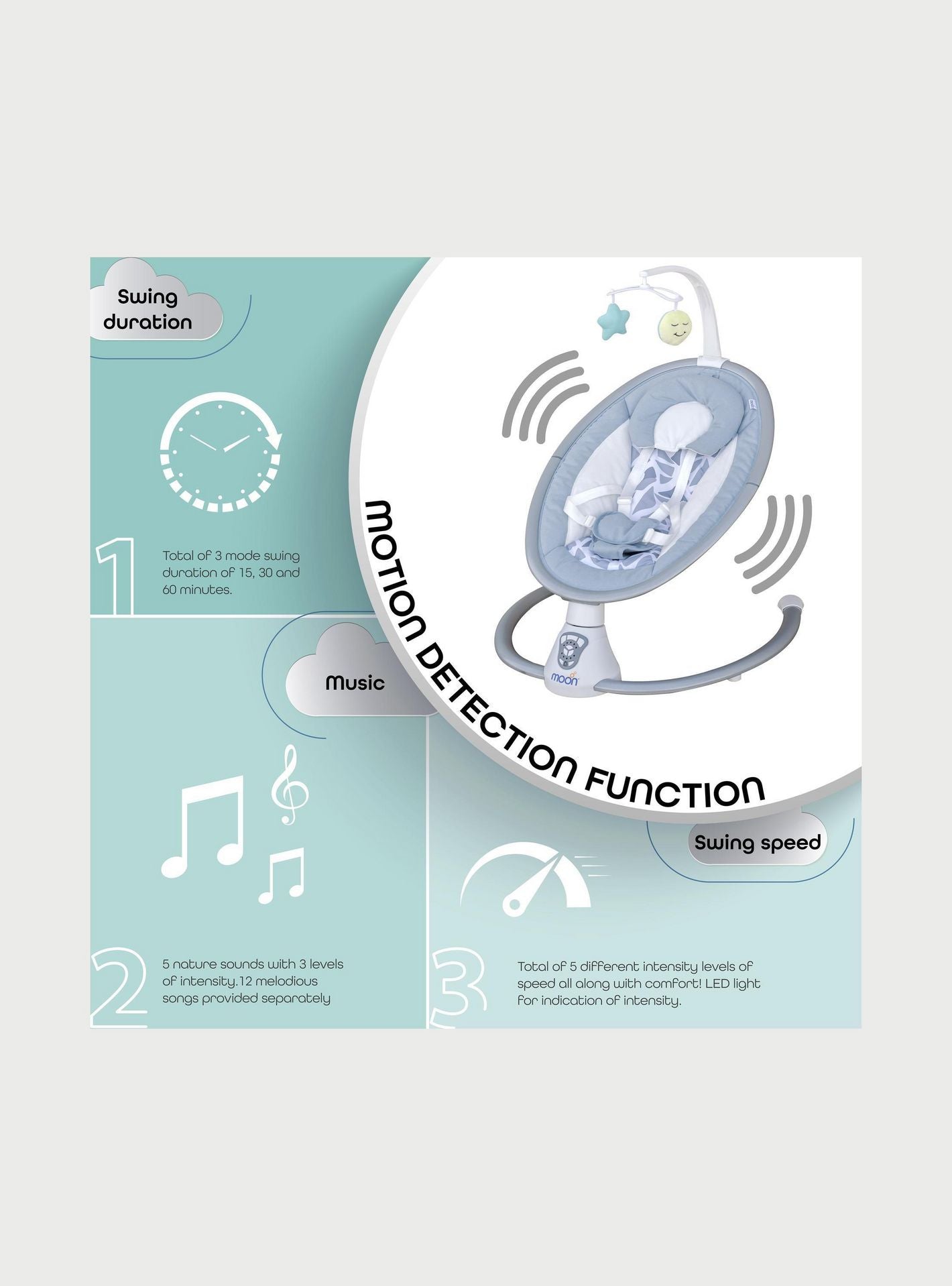 MOON Musical Baby Swing – Comfort Meets Calm
