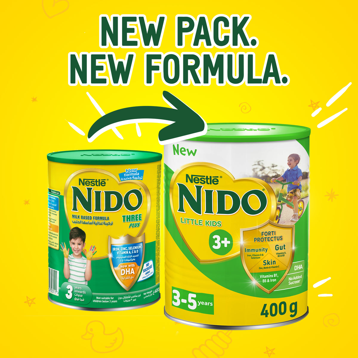 Nestle Nido Little Kids 3+ Growing Up Milk for Toddlers 3-5 Years 400 g