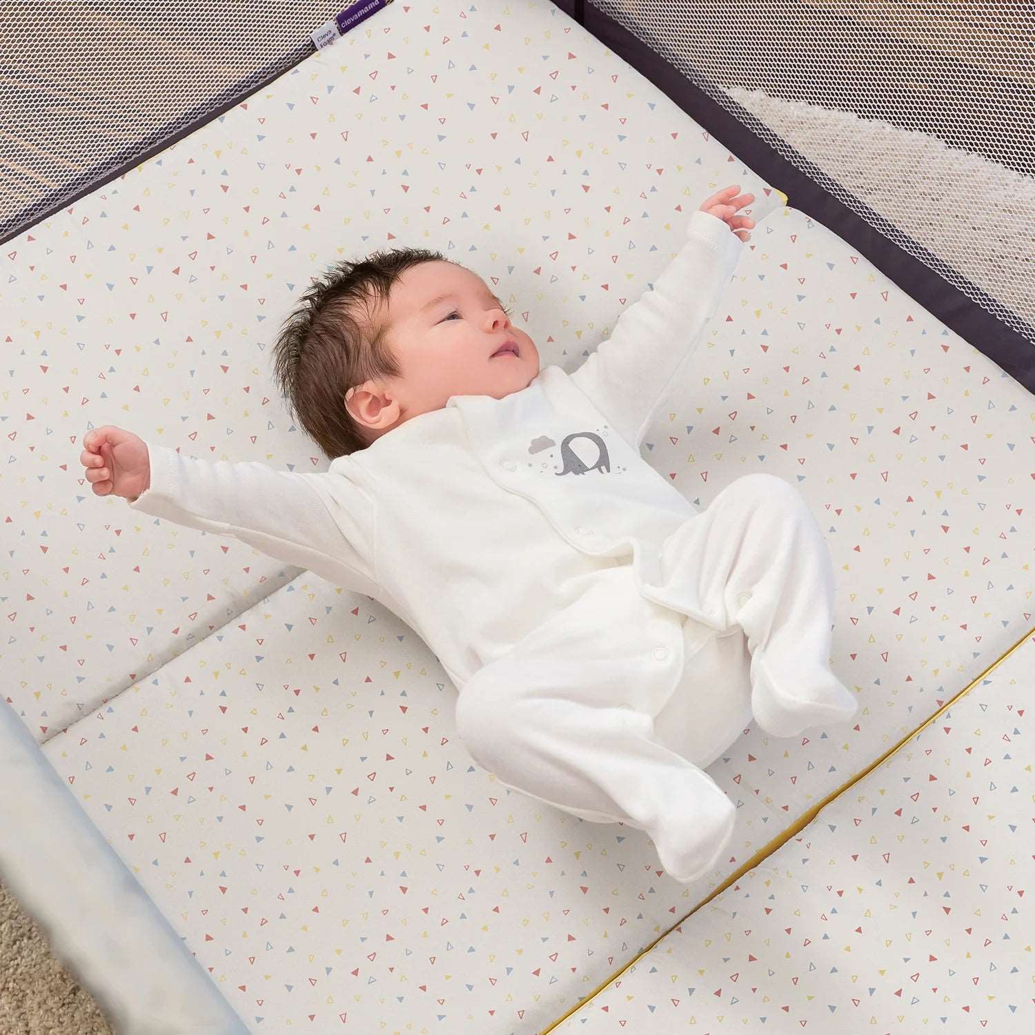 ClevaMama ClevaFoam Travel Cot Mattress - 3 in 1 Sleep, Sit & Play