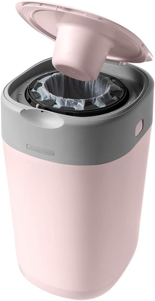 Tommee Tippee Twist and Click Nappy Disposal Tub, Pink