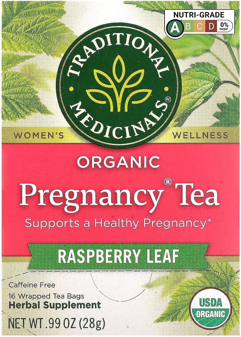 Traditional Medicinals Organic Pregnancy Tea – Raspberry Leaf Tea Bags