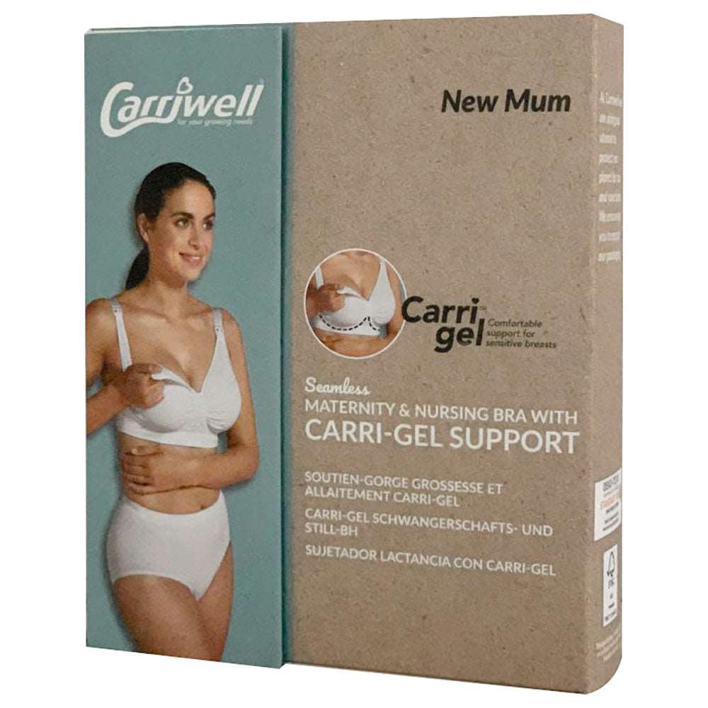 Buy Carriwell Seamless Maternity&Nursing Bra with CarriGel Support-White –  MamaApp