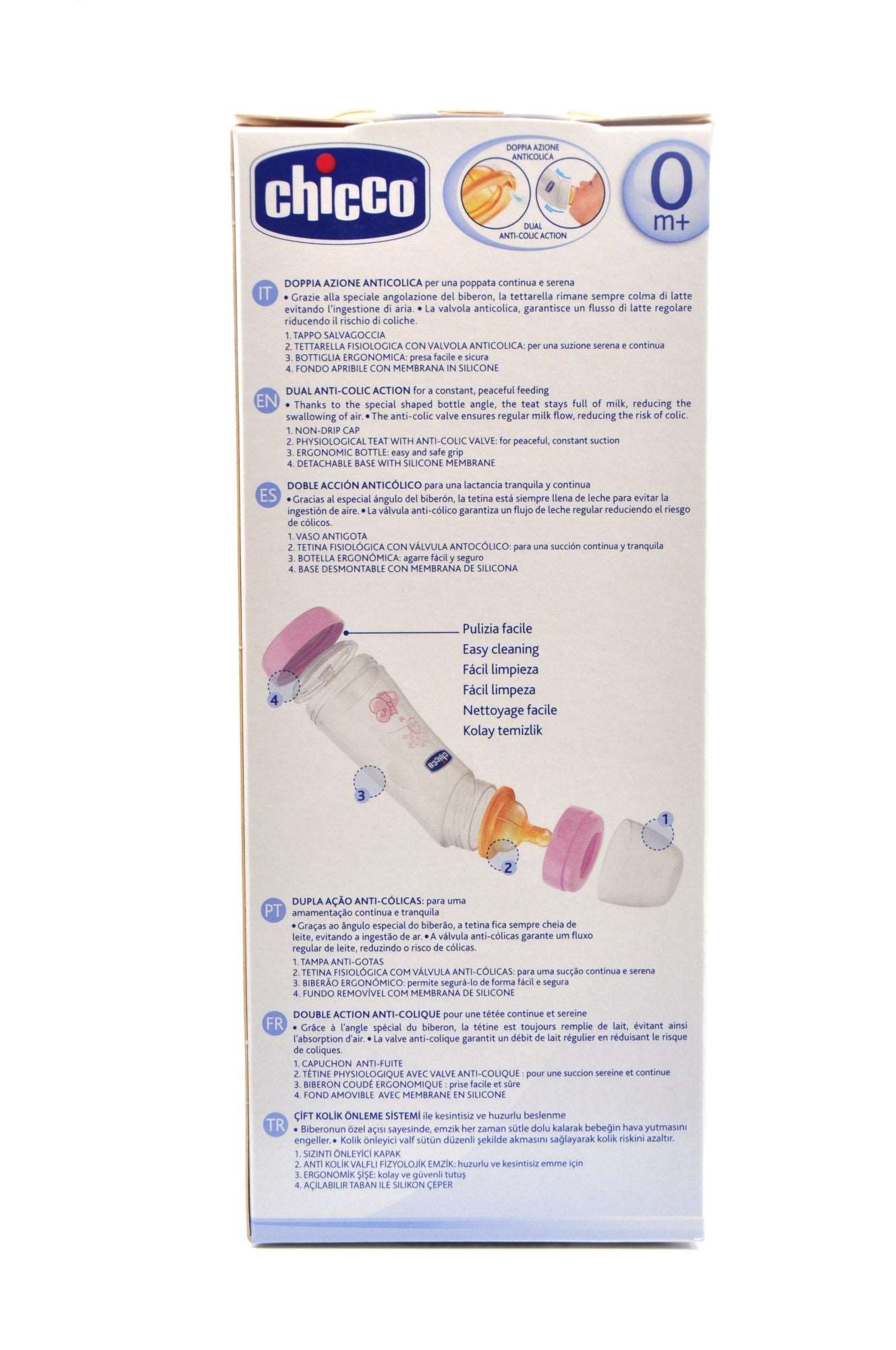 MamaApp Chicco Feeding Bottle Angled 250 ml Regular Latex