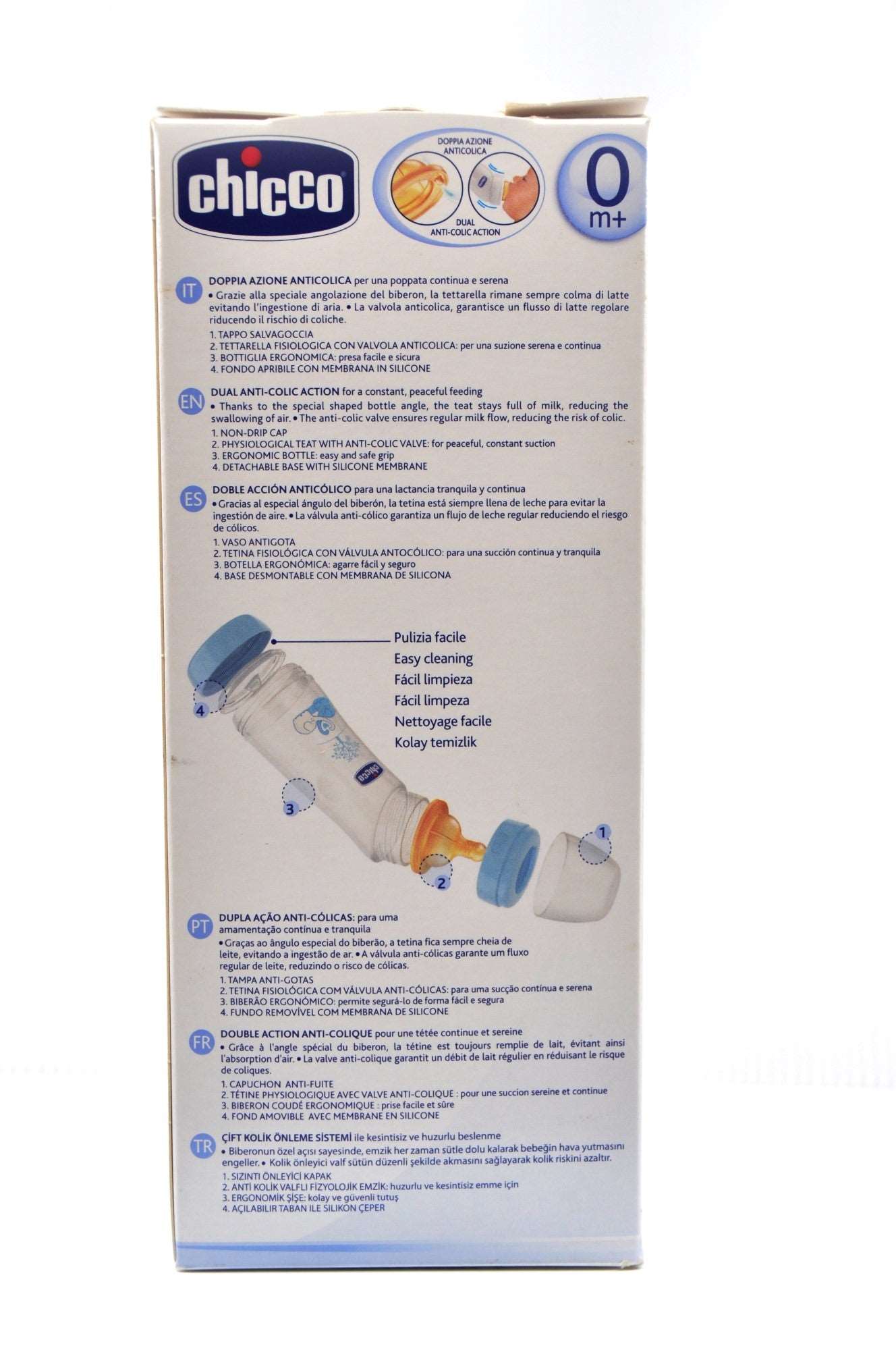 MamaApp Chicco Feeding Bottle Angled 250 ml Regular Latex