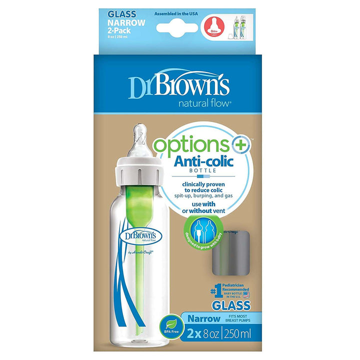 Dr. Brown's Natural Flow Glass Options+ Narrow Bottle 250 ml