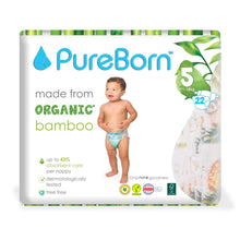 بيور بورن حفاضات عضوية من الخيزران حجم #5 22 حبة