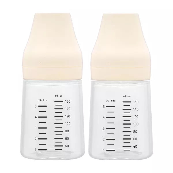 سبيكترا زجاجات تخزين ذات عنق واسع، عبوة 2، بيضاء