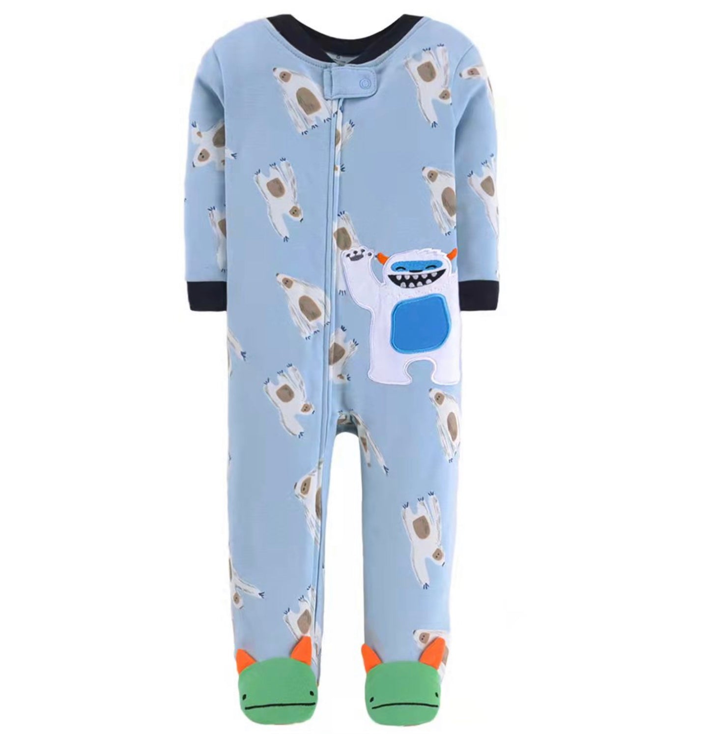 Products Monster Zipper Pajama - Organic Cotton