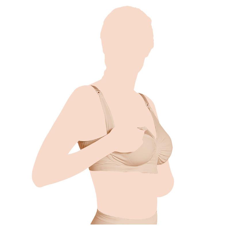 Carriwell Seamless Maternity & Nursing Bra with Carri-Gel Support - Honey - MamaApp