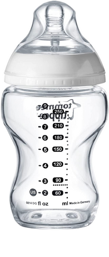 Tommee Tippee Closer To Nature Glass Feeding Bottle Clear