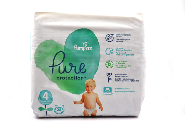 Pampers Pure Protection Diapers Size 4 (28's)
