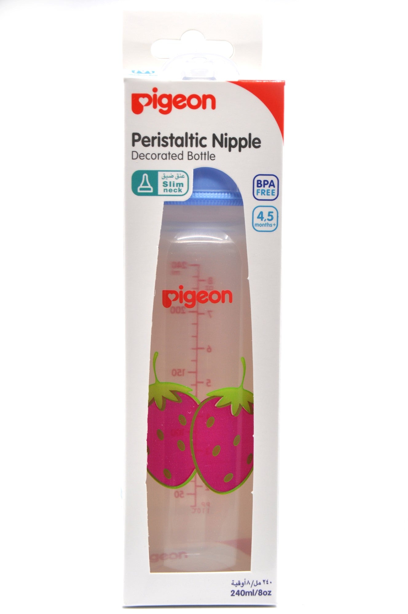 MamaApp Pigeon Peristaltic Nipple Decorated Bottle