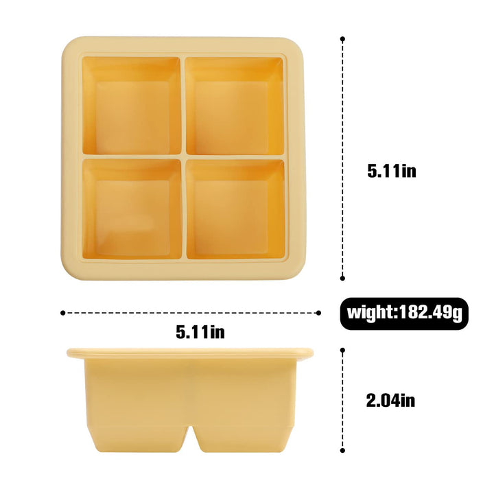 Haakaa Silicone Freezer Tray with Lid - 4 Compartments