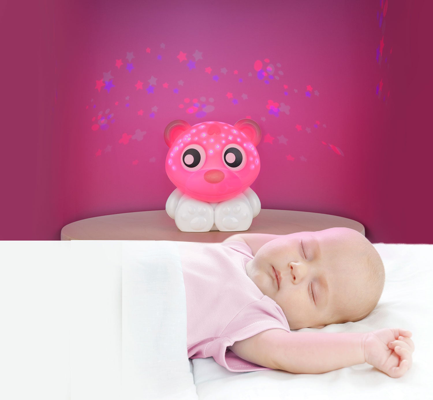 Playgro Goodnight Bear Night Light and Projector (Mint and White)