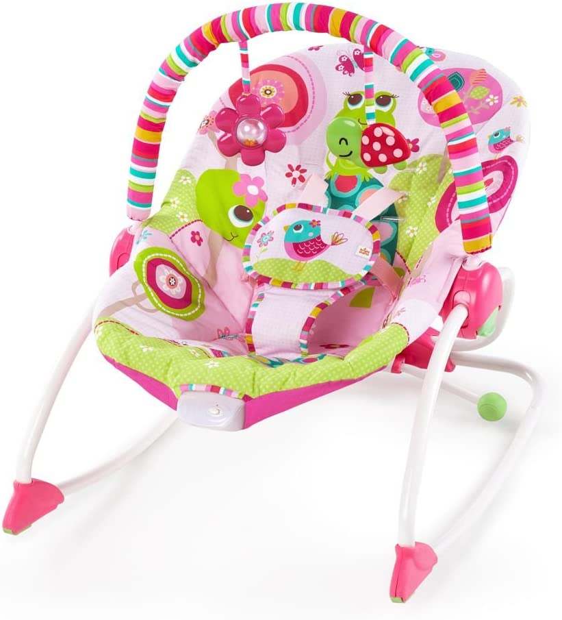 Kids2 Bright Starts Infant To Toddler Rocker Raspberry Garden