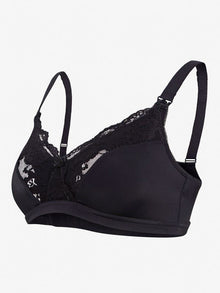Carriwell Lace Maternity & Nursing Bra - Black
