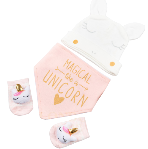 Londony 3pcs Set Cap, Bandana Bib & Rattle Socks