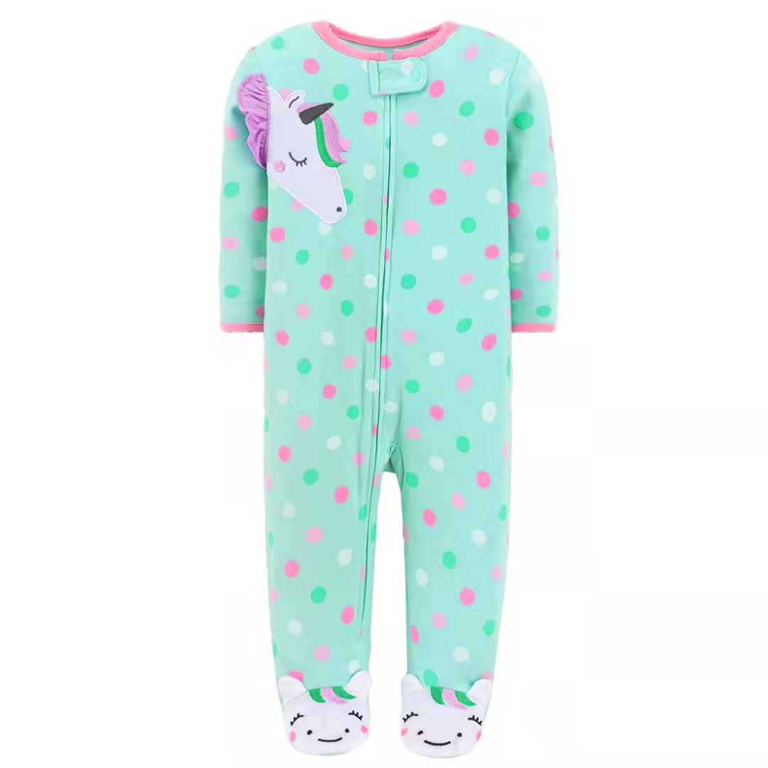 Unicorn Zipper Pajama - Organic Cotton - MamaApp