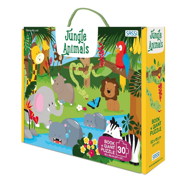 Sassi Junior Jungle Animals Book & Puzzle