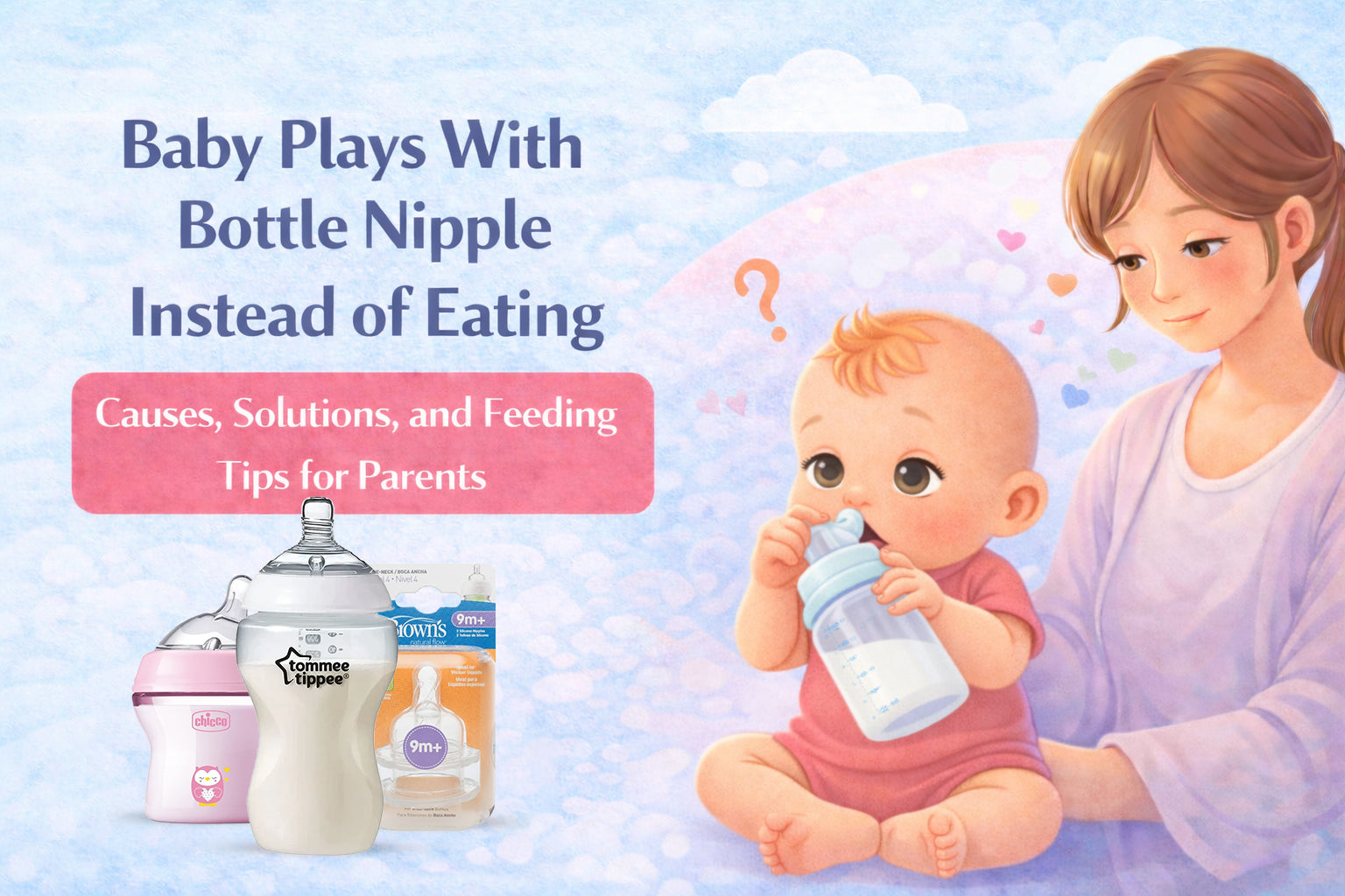 Baby Plays With Bottle Nipple Instead of Eating – Causes, Solutions, and Feeding Tips for Parents in Qatar