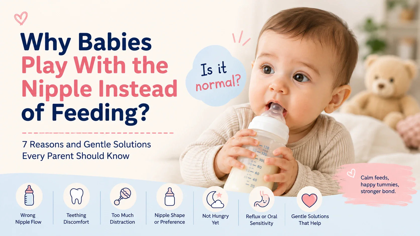 Baby Plays With Bottle Nipple Instead of Eating? Here's What's Really Going On