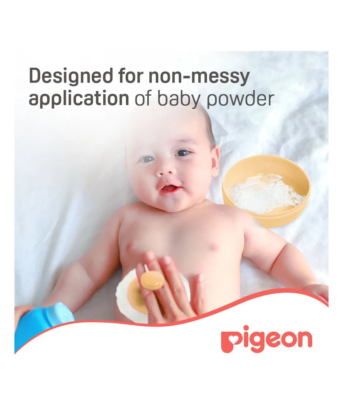 MamaApp Pigeon Powder Puff with Case Yellow