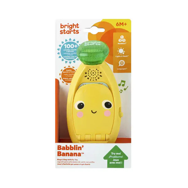 Bright Starts Babblin’ Banana Ring & Sing Activity Toy