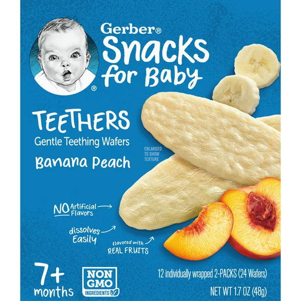 Gerber Snacks for baby Teethers Banana+ Peach
