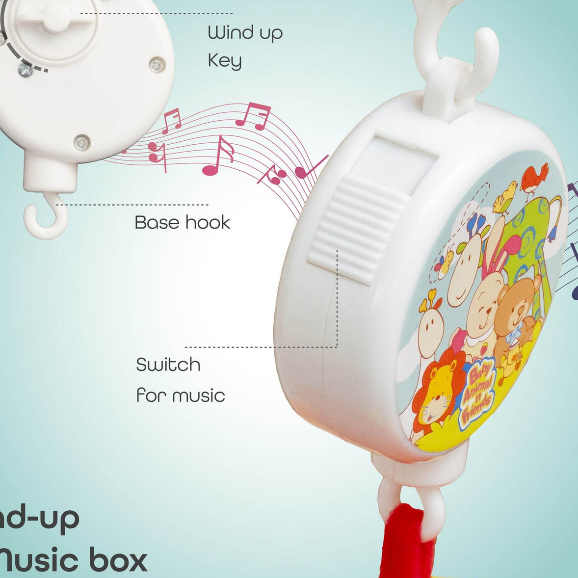 Moon 360° Rotating Crib Hanging Musical Toy – Bumblebee Design