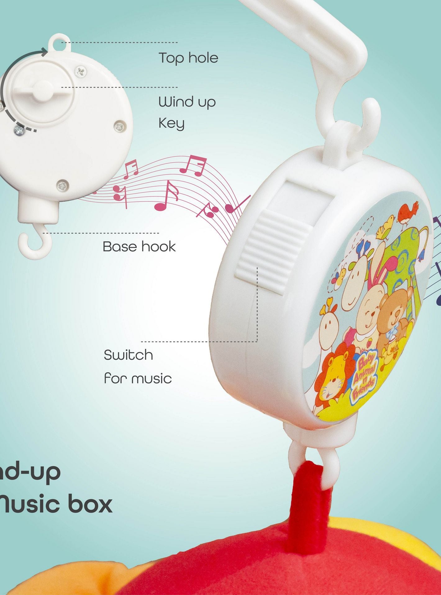 Moon 360° Rotating Crib Hanging Musical Toy – Bumblebee Design