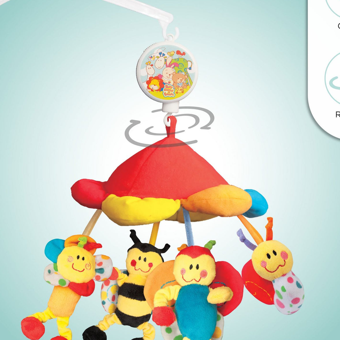 Moon 360° Rotating Crib Hanging Musical Toy – Bumblebee Design