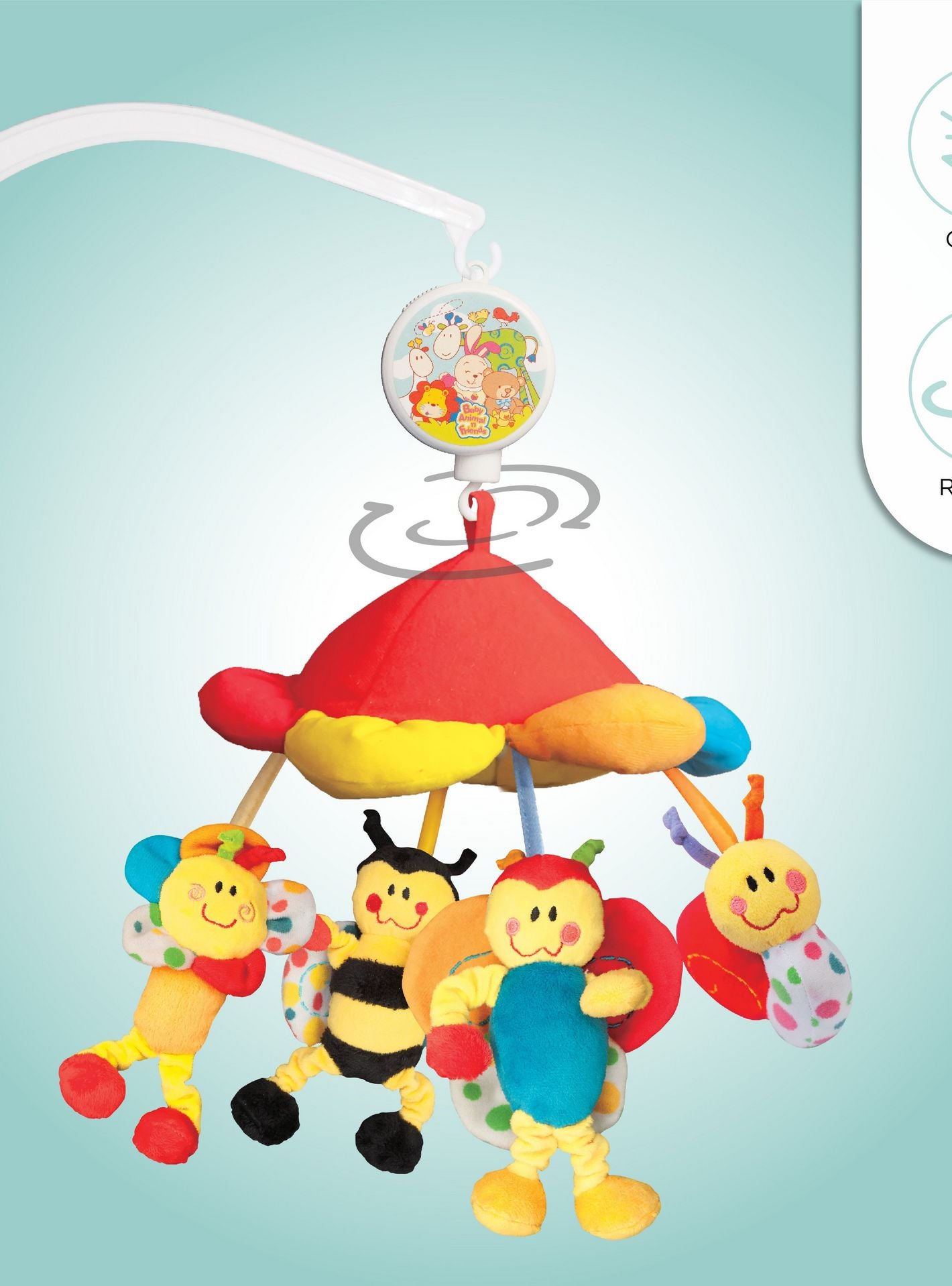 Moon 360° Rotating Crib Hanging Musical Toy – Bumblebee Design