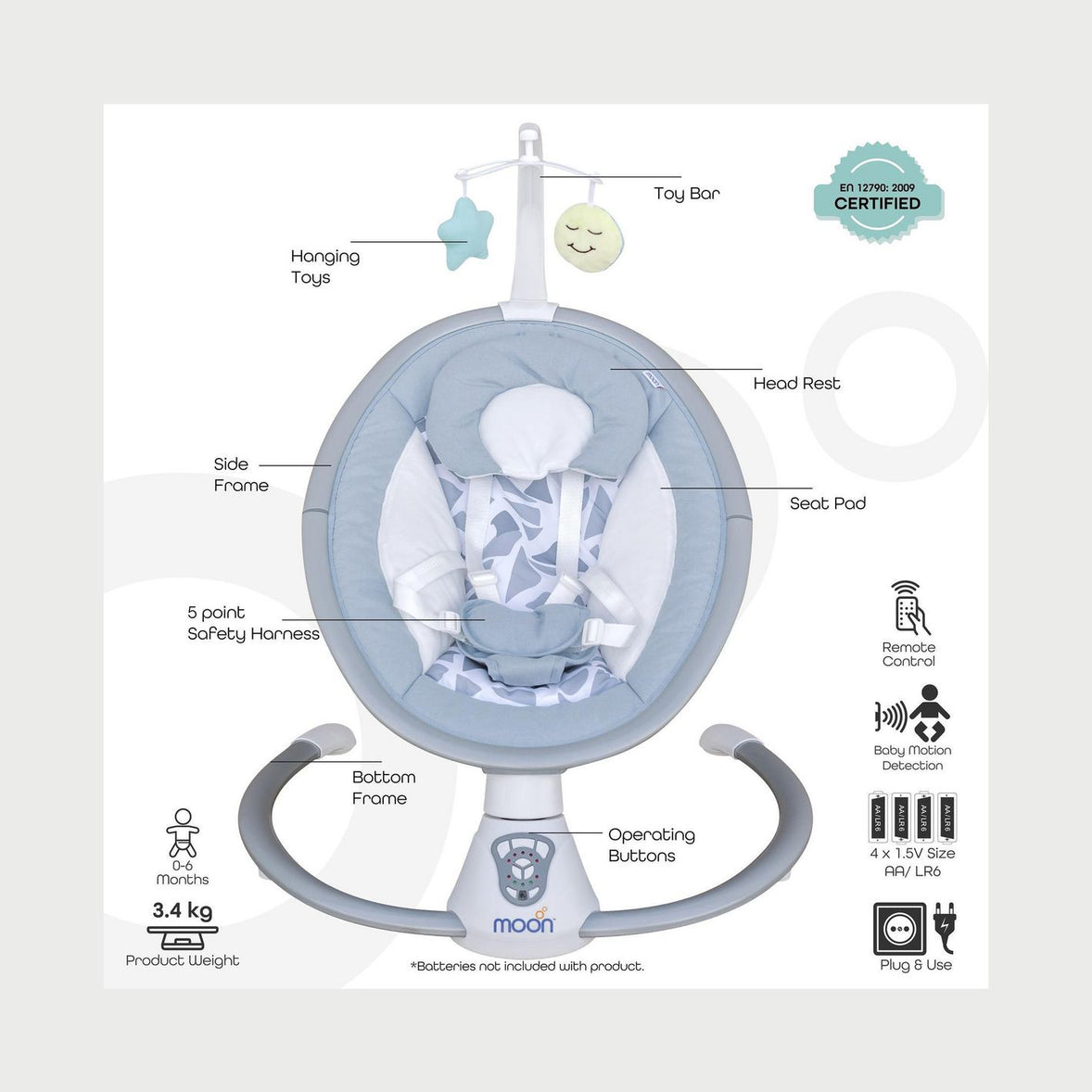 MOON Musical Baby Swing – Comfort Meets Calm