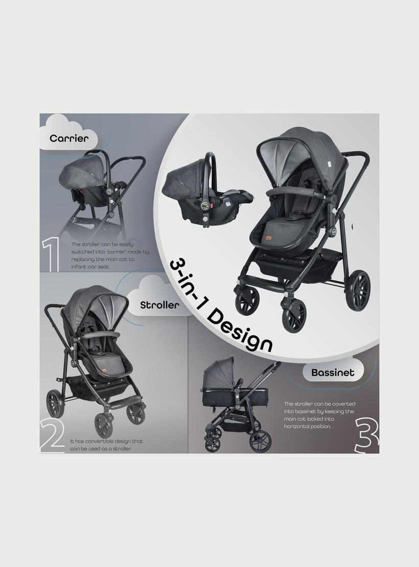 MOON Tres 3 in 1 Travel System -Black