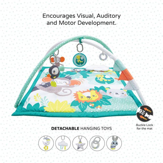 Moon jungle friends play mat om baby playmat activity gym
