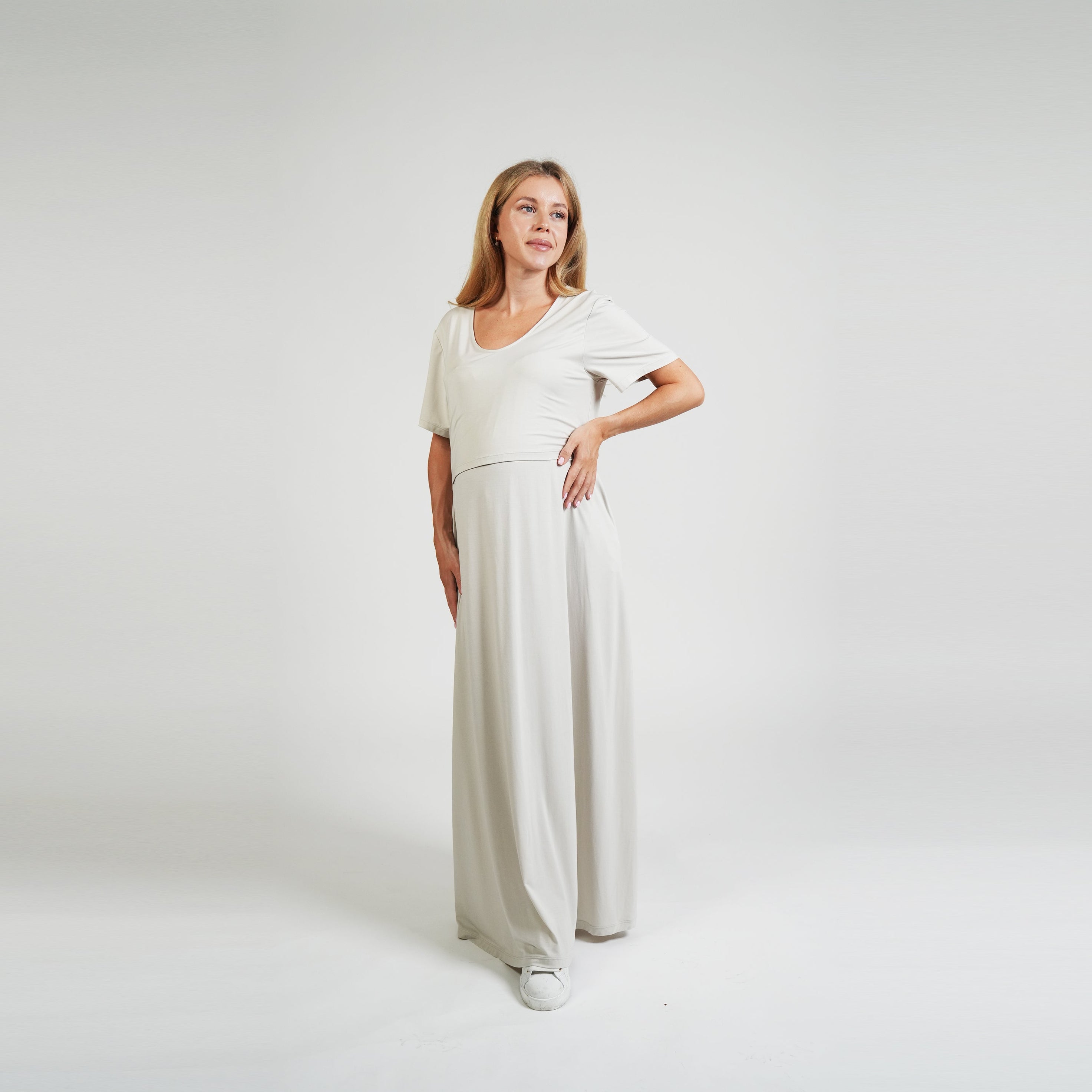 Everyday Nursing Dress - Beige