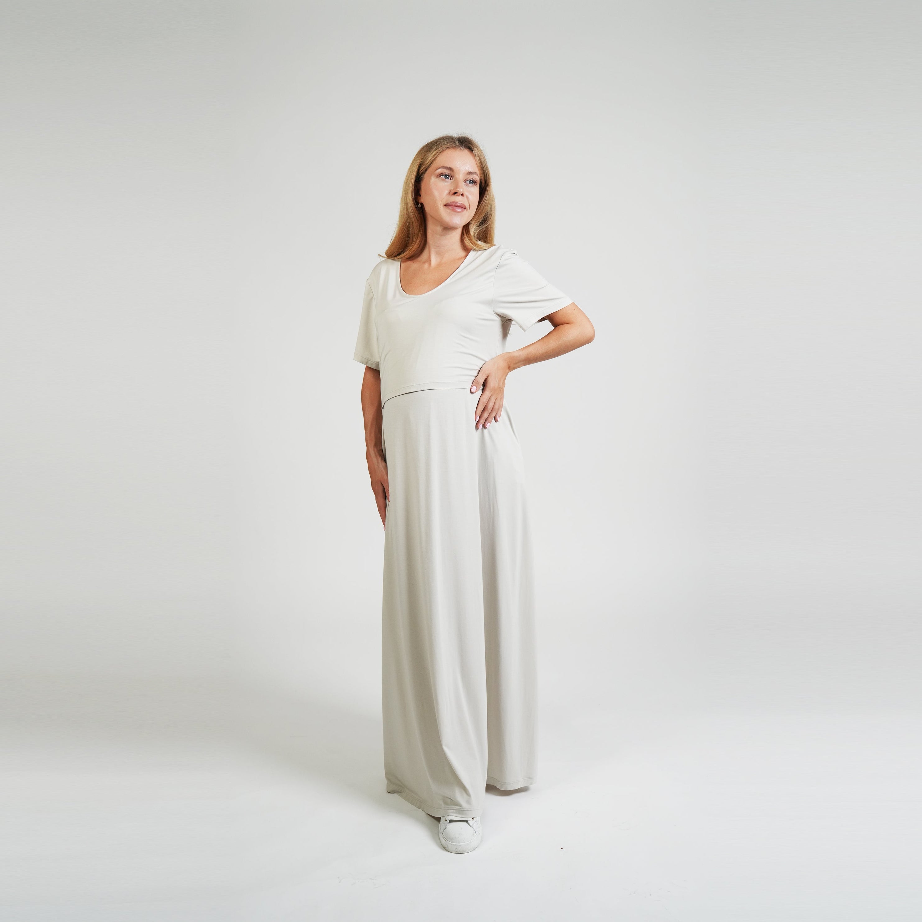 Everyday Nursing Dress - Beige