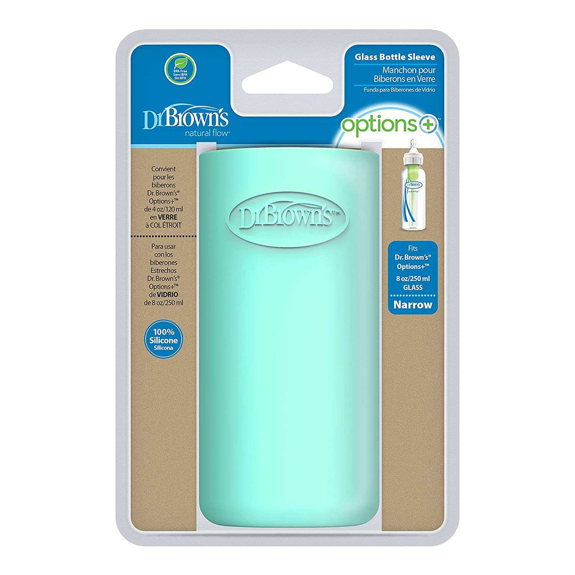 Dr Brown's Narrow Glass Bottle Sleeve 250ml - MamaApp