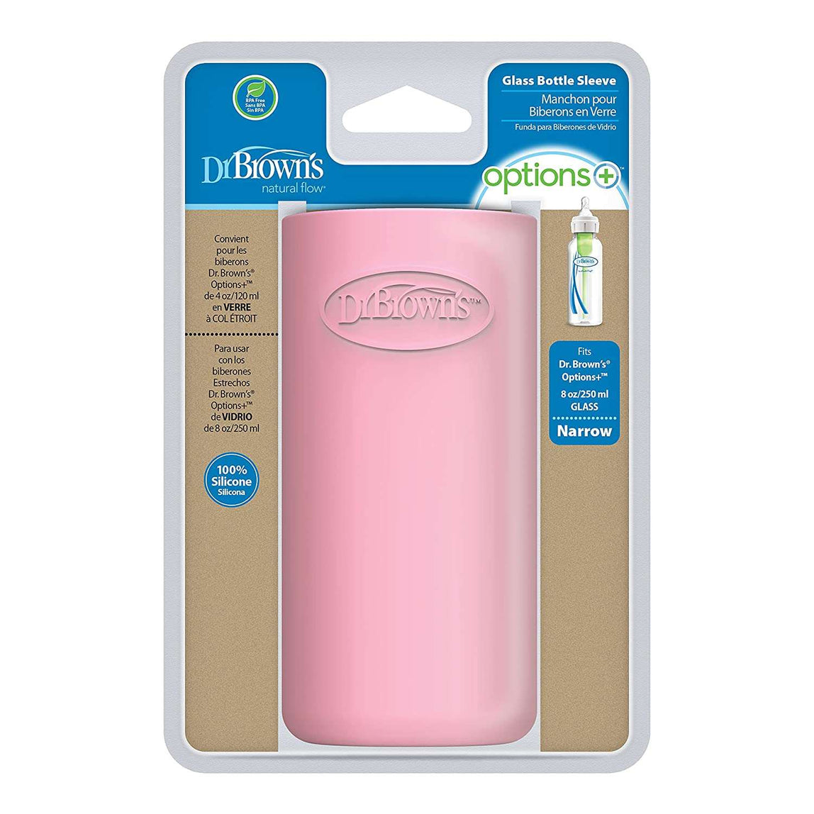 Dr Brown's Narrow Glass Bottle Sleeve 250ml - MamaApp