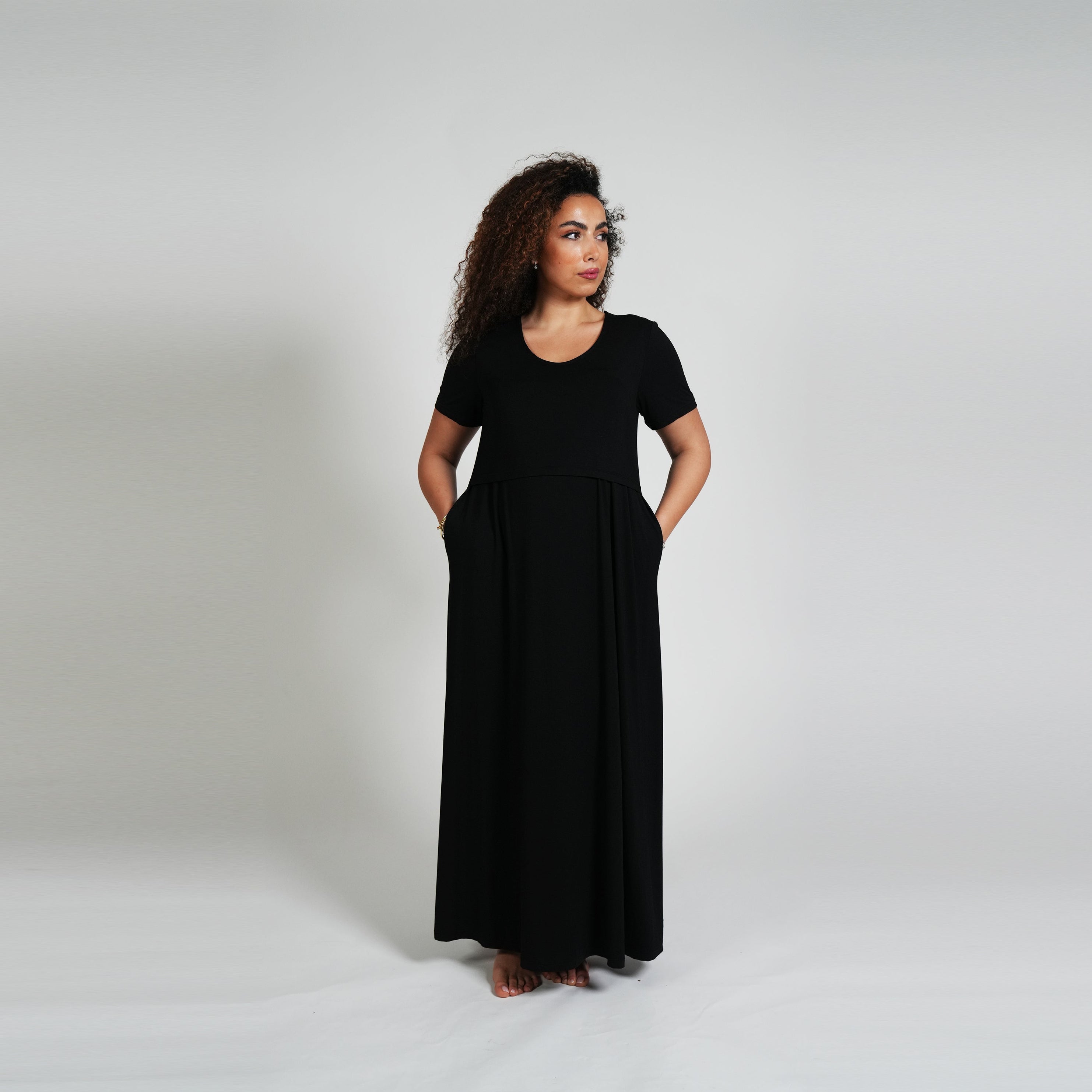 Everyday Nursing Dress - Black