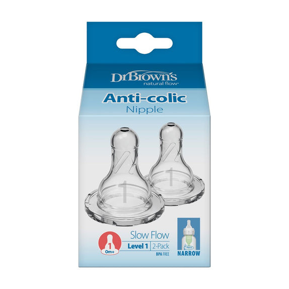 Dr. Brown's Natural Flow Level 1 Narrow Silicone Nipple - MamaApp