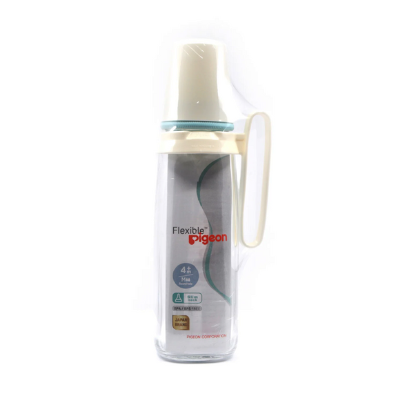 Pigeon Glass Nurser K-8 240ml White Handle - MamaApp