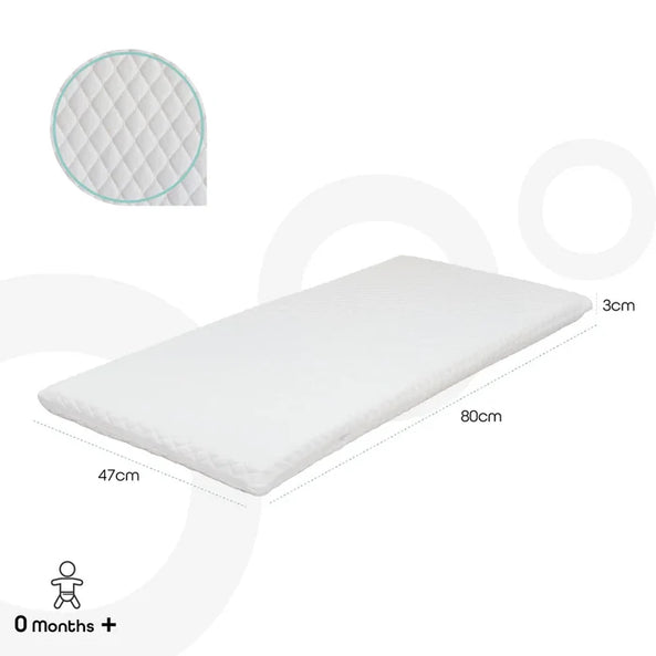 Moon baby quilted mattress 80 x 47 x 3 cm