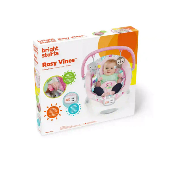 Bright Starts Cradling Bouncer Rosy Vines