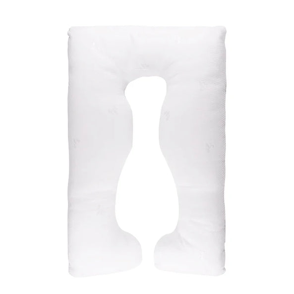 Moon u shaped maternity pillow with back support grey