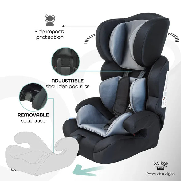 Moon Tolo Car Seat (Group 1,2,3) - Grey