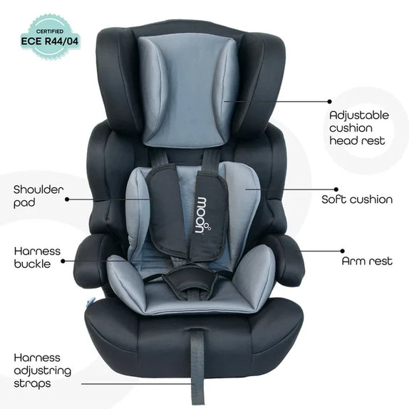Moon tolo car seat group 1 2 3 grey
